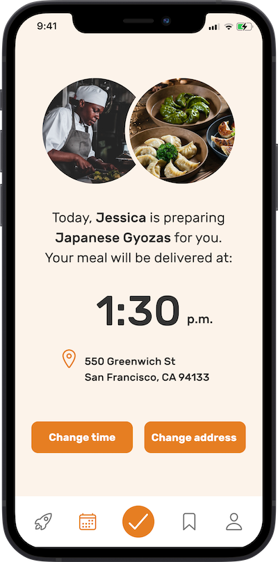 Phone app payment screen