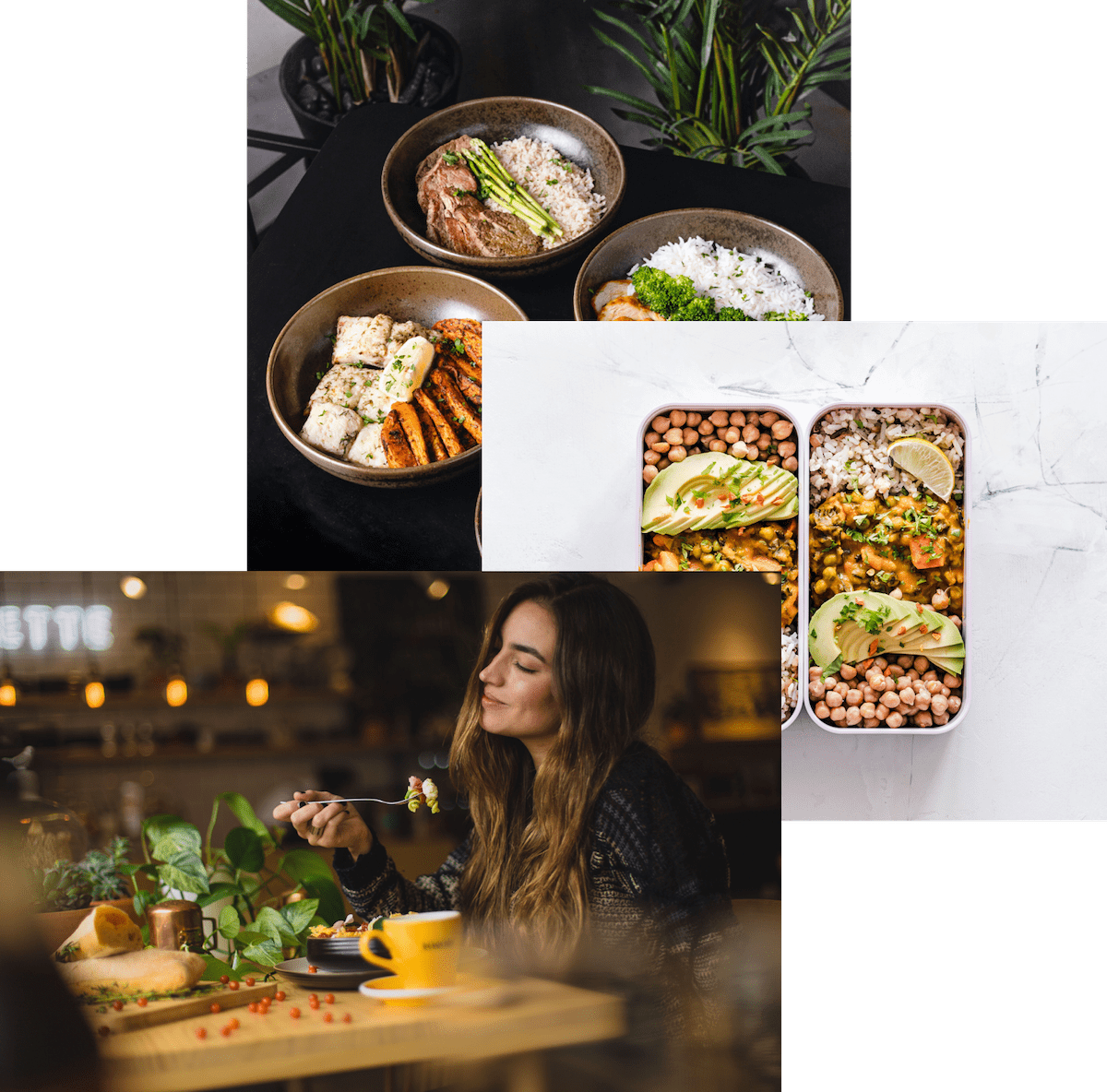 Women eating from bowl